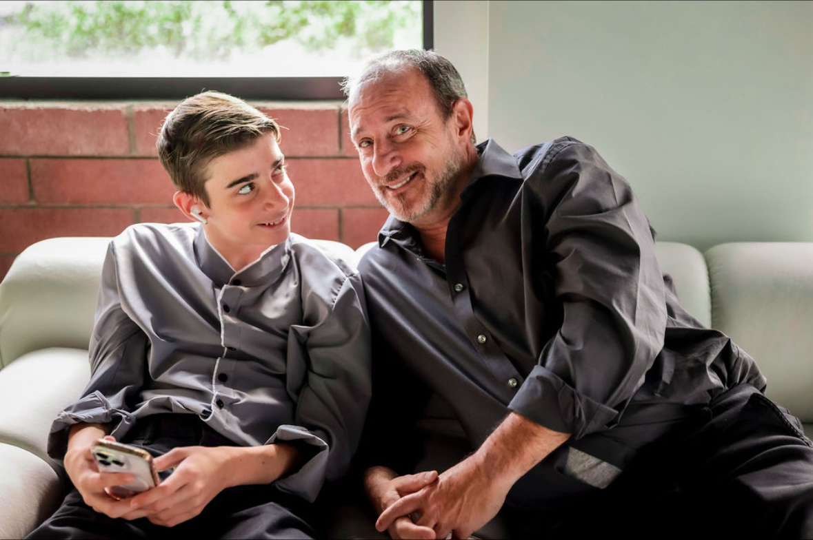 Jim Fuller with his son